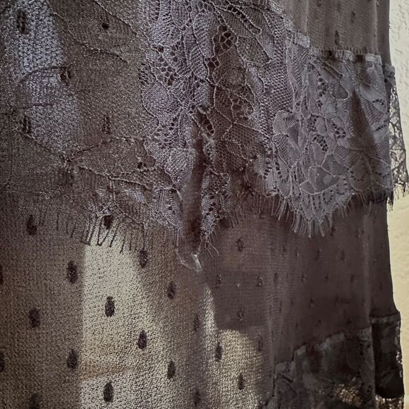 CLEOBELLA Dress Black Haven Lace & Swiss Dot Midi Dress Size XS • FLAWED - Picture 12 of 16